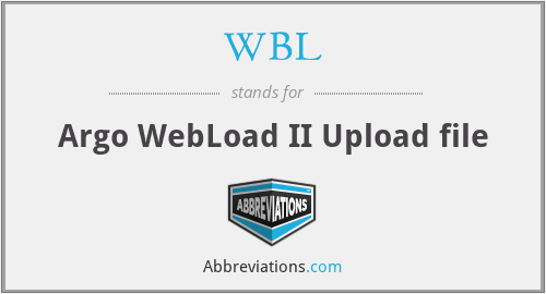 WBL - Argo WebLoad II Upload file