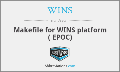 WINS - Makefile for WINS platform ( EPOC)