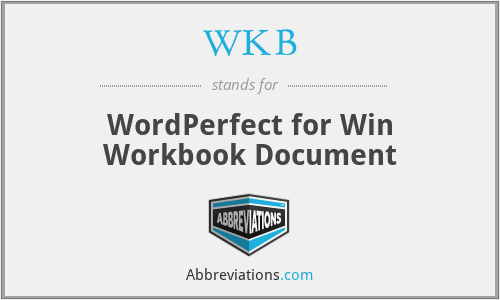 WKB - WordPerfect for Win Workbook Document