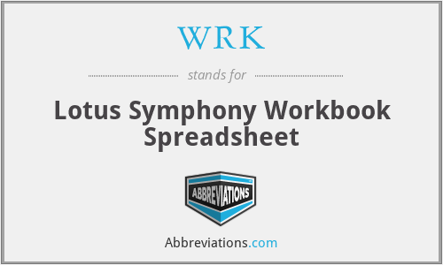 WRK - Lotus Symphony Workbook Spreadsheet