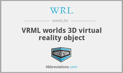 WRL - VRML worlds 3D virtual reality object
