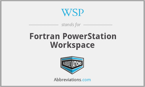 WSP - Fortran PowerStation Workspace