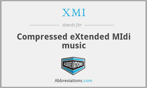 XMI - Compressed eXtended MIdi music