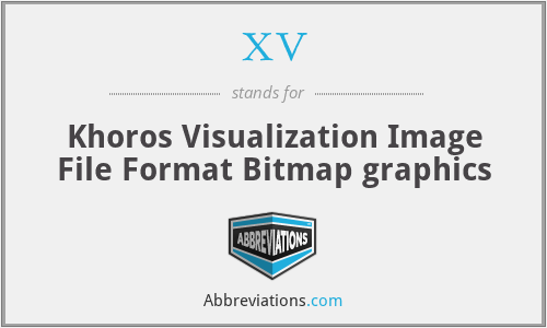 XV - Khoros Visualization Image File Format Bitmap graphics
