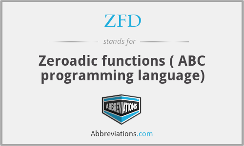 ZFD - Zeroadic functions ( ABC programming language)