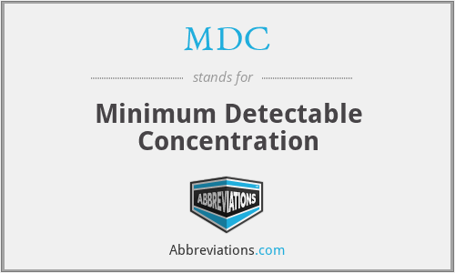 MDC - Minimum Detectable Concentration