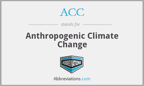 ACC - Anthropogenic Climate Change