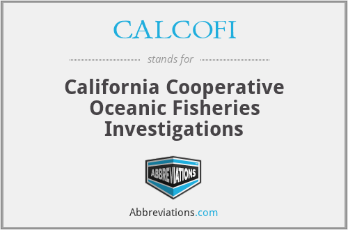 CALCOFI - California Cooperative Oceanic Fisheries Investigations