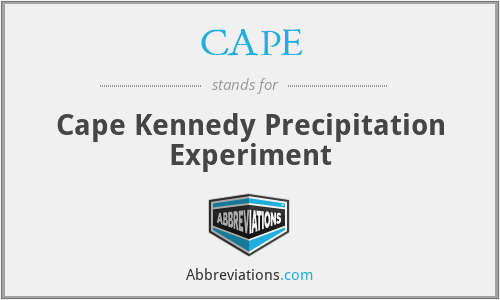 CAPE - Cape Kennedy Precipitation Experiment