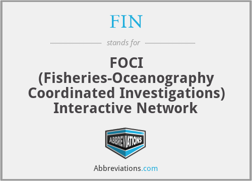 FIN - FOCI (Fisheries-Oceanography Coordinated Investigations) Interactive Network