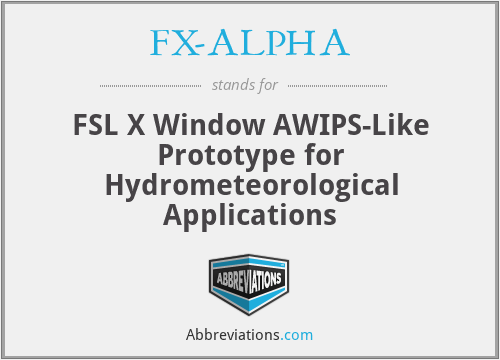 FX-ALPHA - FSL X Window AWIPS-Like Prototype for Hydrometeorological Applications