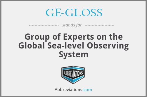 GE-GLOSS - Group of Experts on the Global Sea-level Observing System
