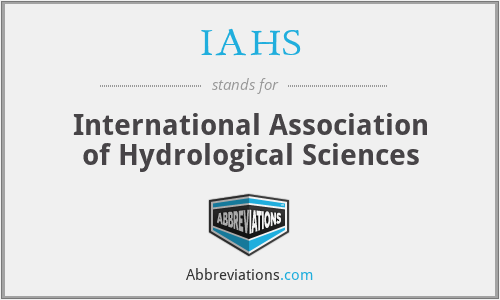 IAHS - International Association of Hydrological Sciences