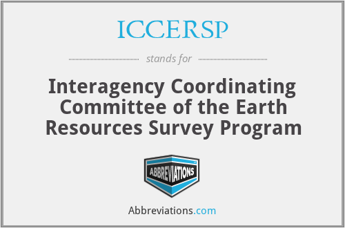 ICCERSP - Interagency Coordinating Committee of the Earth Resources Survey Program