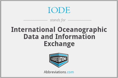 IODE - International Oceanographic Data and Information Exchange