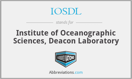 IOSDL - Institute of Oceanographic Sciences, Deacon Laboratory