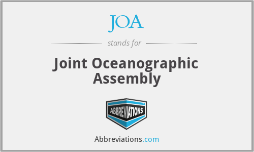 JOA - Joint Oceanographic Assembly