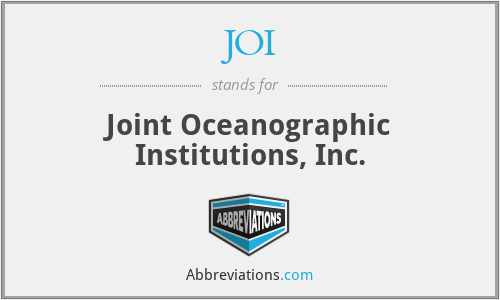JOI - Joint Oceanographic Institutions, Inc.