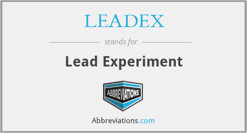 LEADEX - Lead Experiment