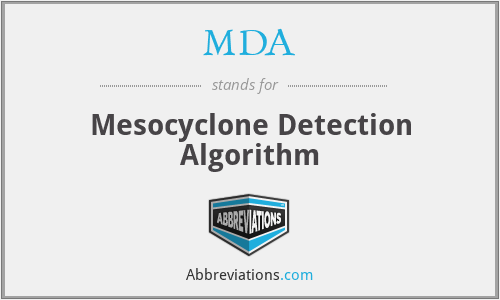 MDA - Mesocyclone Detection Algorithm