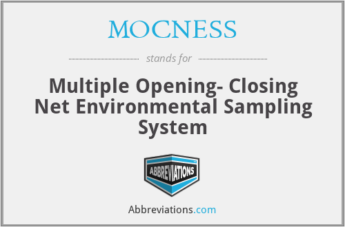MOCNESS - Multiple Opening- Closing Net Environmental Sampling System