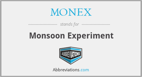 MONEX - Monsoon Experiment