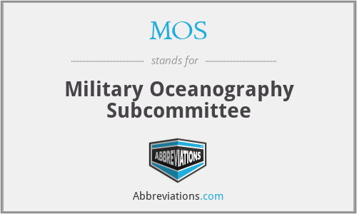MOS - Military Oceanography Subcommittee