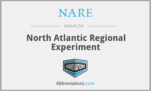 NARE - North Atlantic Regional Experiment