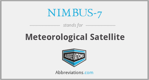 NIMBUS-7 - Meteorological Satellite