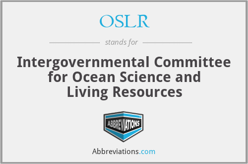 OSLR - Intergovernmental Committee for Ocean Science and Living Resources
