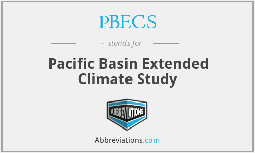 PBECS - Pacific Basin Extended Climate Study