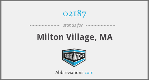 02187 - Milton Village, MA