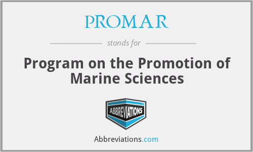 PROMAR - Program on the Promotion of Marine Sciences