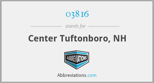 03816 - Center Tuftonboro, NH
