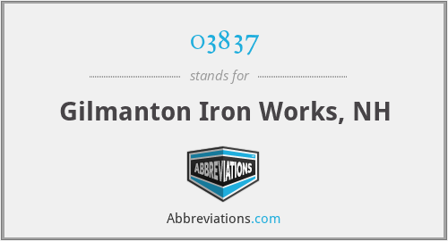 03837 - Gilmanton Iron Works, NH