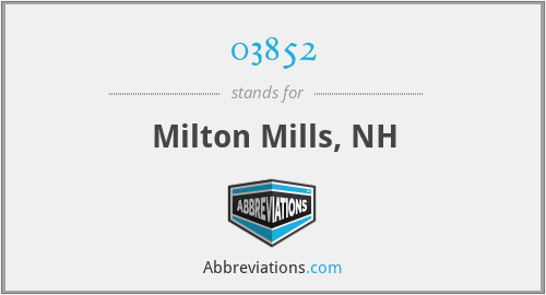 03852 - Milton Mills, NH