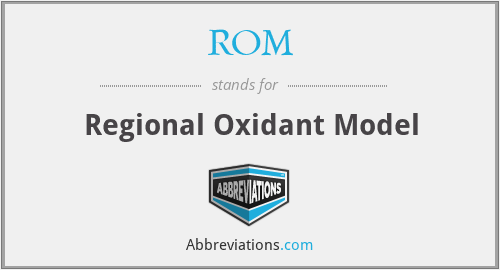 ROM - Regional Oxidant Model