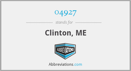 04927 - Clinton, ME