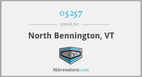 05257 - North Bennington, VT