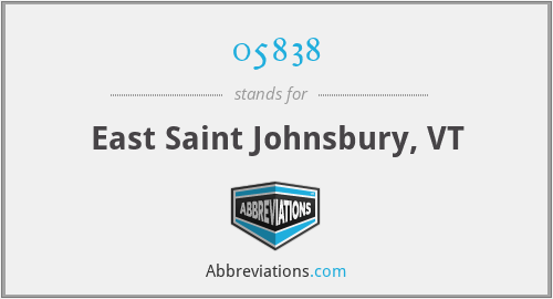 05838 - East Saint Johnsbury, VT
