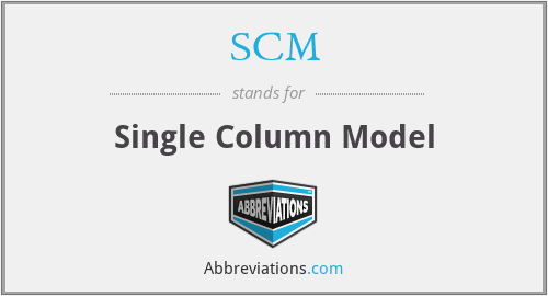 SCM - Single Column Model