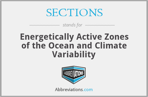 SECTIONS - Energetically Active Zones of the Ocean and Climate Variability