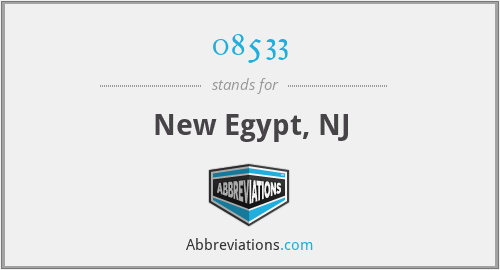 08533 - New Egypt, NJ