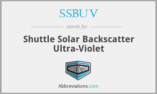 SSBUV - Shuttle Solar Backscatter Ultra-Violet