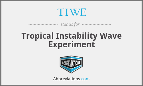 TIWE - Tropical Instability Wave Experiment