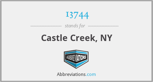 13744 - Castle Creek, NY