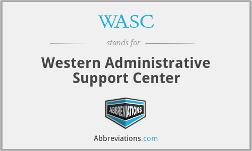 WASC - Western Administrative Support Center