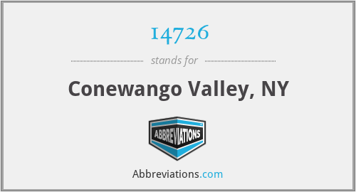 14726 - Conewango Valley, NY