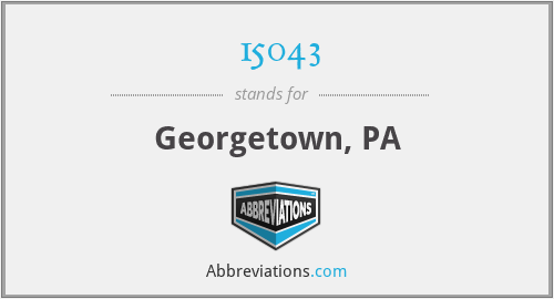 15043 - Georgetown, PA