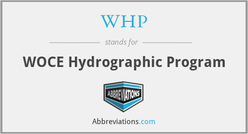 WHP - WOCE Hydrographic Program